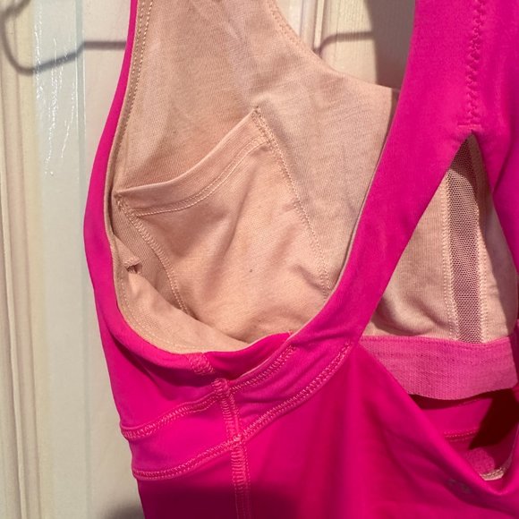 Lululemon Hot Pink Colored Tank w/ Built in Bra - Picture 3 of 3